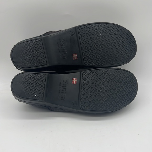 SANITA The Original Danish Clogs Burgundy Croc Embossed Leather EU Size … - Picture 8 of 11